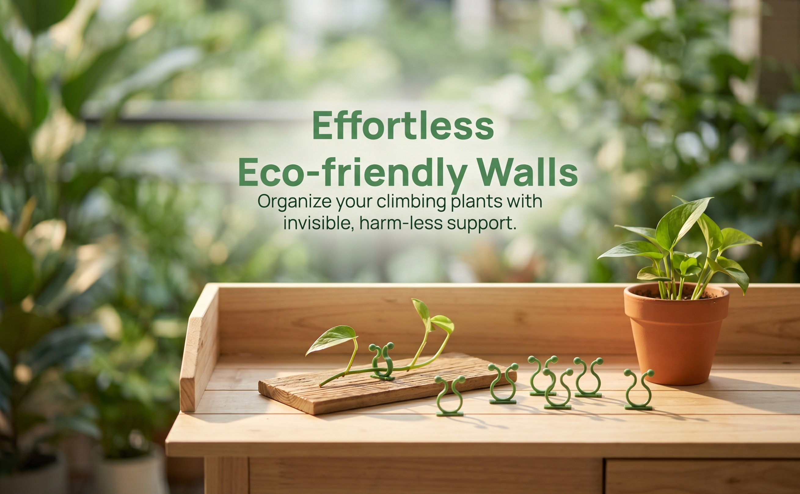 80個入り、植物用つる植物固定フック。粘着式で壁に貼り付け可 - Pothos のレビューと価格