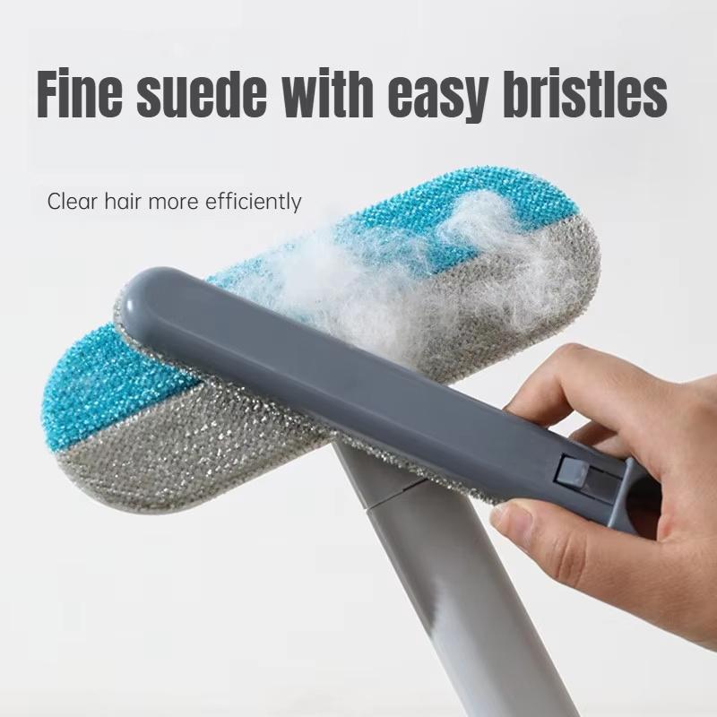 ロングハンドルペットヘアリムーバーブラシ、静電気式猫毛クリー - Repotting Mat のレビューと価格