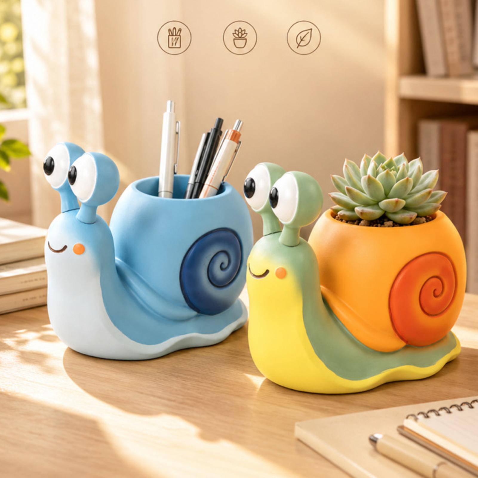 カタツムリ型フラワーポット カタツムリ型植木鉢 ペンホルダー - Succulent Set のレビューと価格