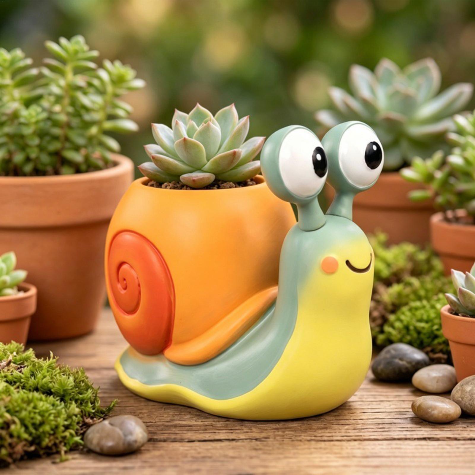 カタツムリ型フラワーポット カタツムリ型植木鉢 ペンホルダー - Succulent Set のレビューと価格