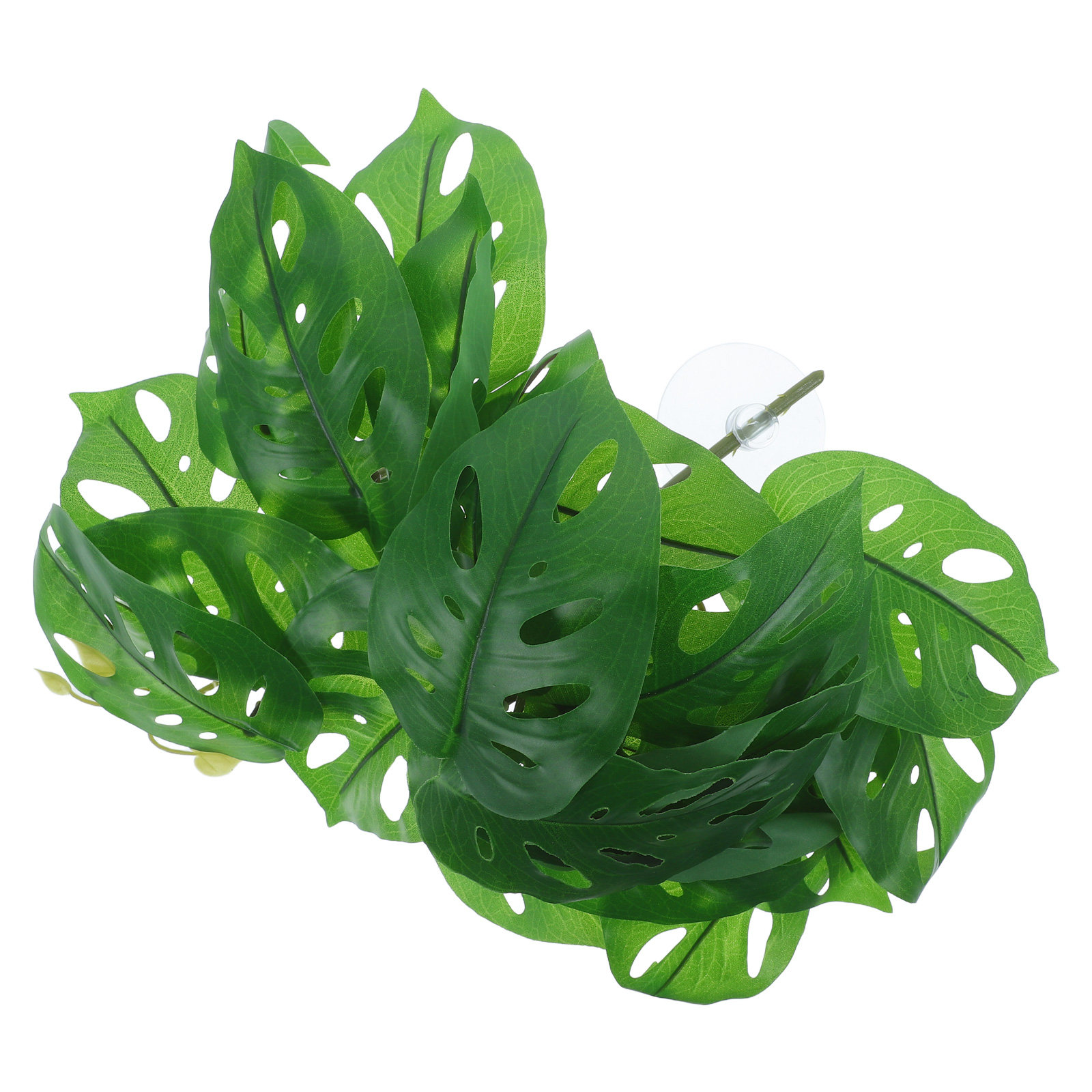 爬虫類の飼育環境用装飾品：リアルな見た目の吸盤付き植物、人工 - Snake Plant のレビューと価格
