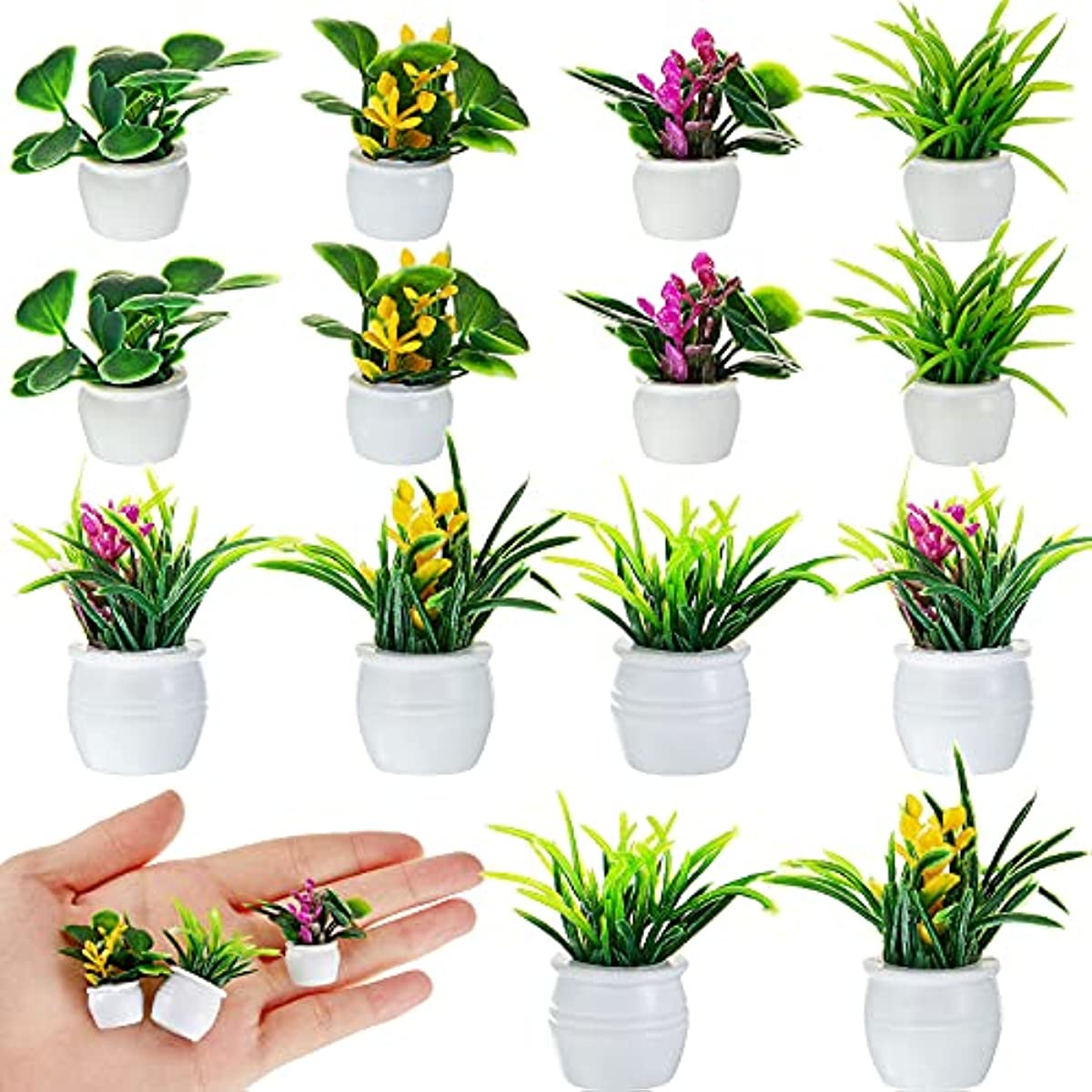 ドールハウス植物、ミニチュア盆栽、ミニ鉢植え、フラワーモデル - Terracotta Pot のレビューと価格