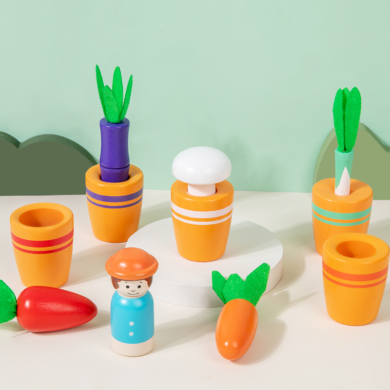 子供向け教育玩具セット - 模擬野菜栽培ゲーム、木製ニンジン - Plant Parent Yearly のレビューと価格